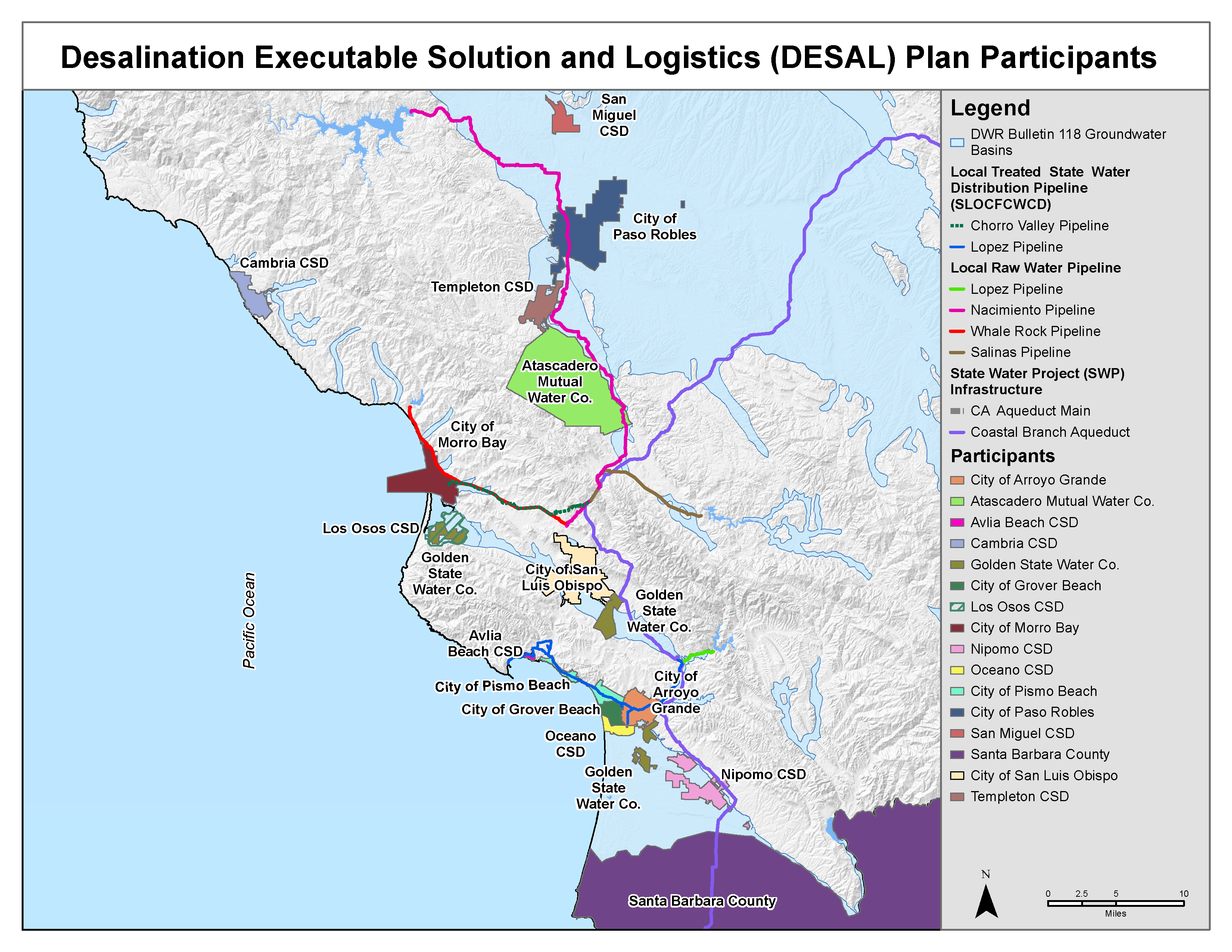 Map of DESAL participants and water projects