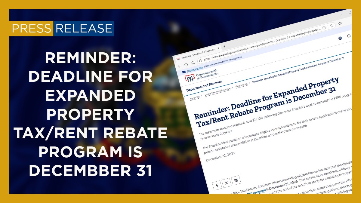 Property Tax/Rent Rebate Program Ends December 31