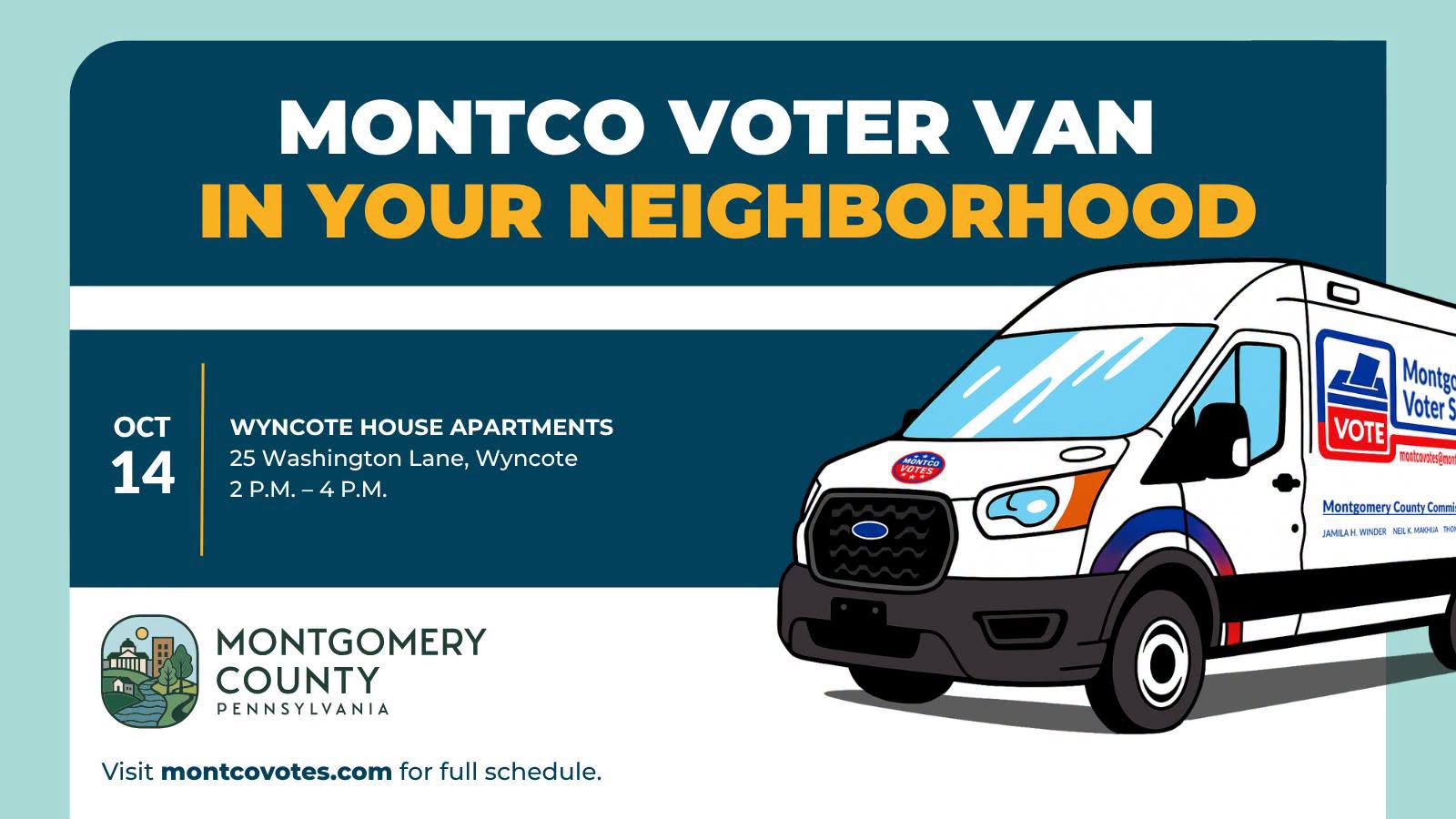 Montco Voter Van is Coming to Wyncote!