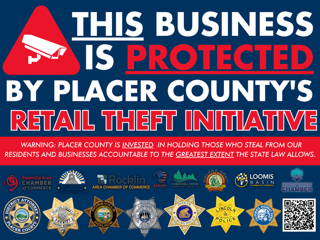 Clickable and scannable Placer Retail Theft Initiative Image