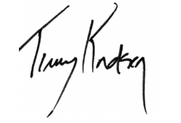 The signature of Alderman Timmy Knudsen in black text color on a white background.