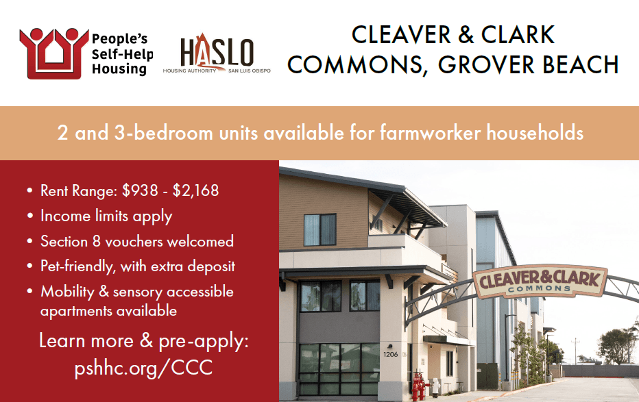 Image of Cleaver and Clark Commons flyer from People's Self Help Housing and HASLO