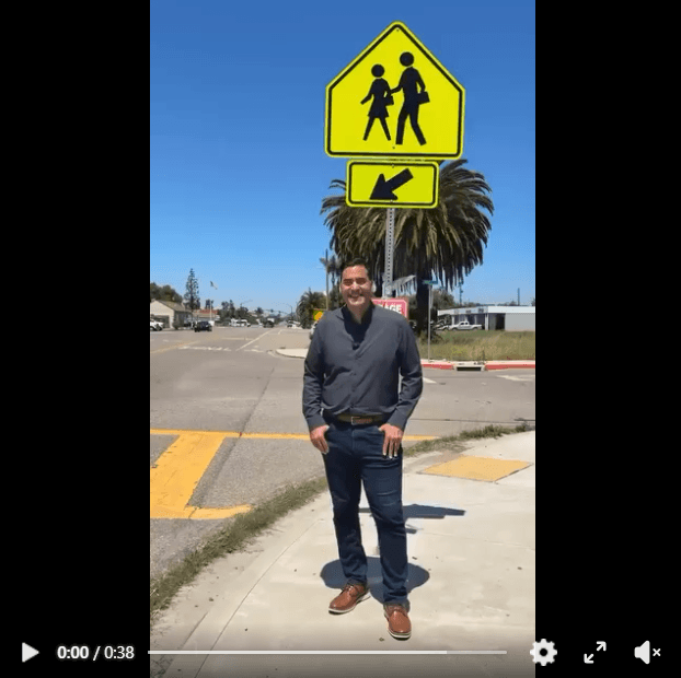 A video of Jimmy Paulding talking about the crosswalk improvements in Olde Towne Nipomo