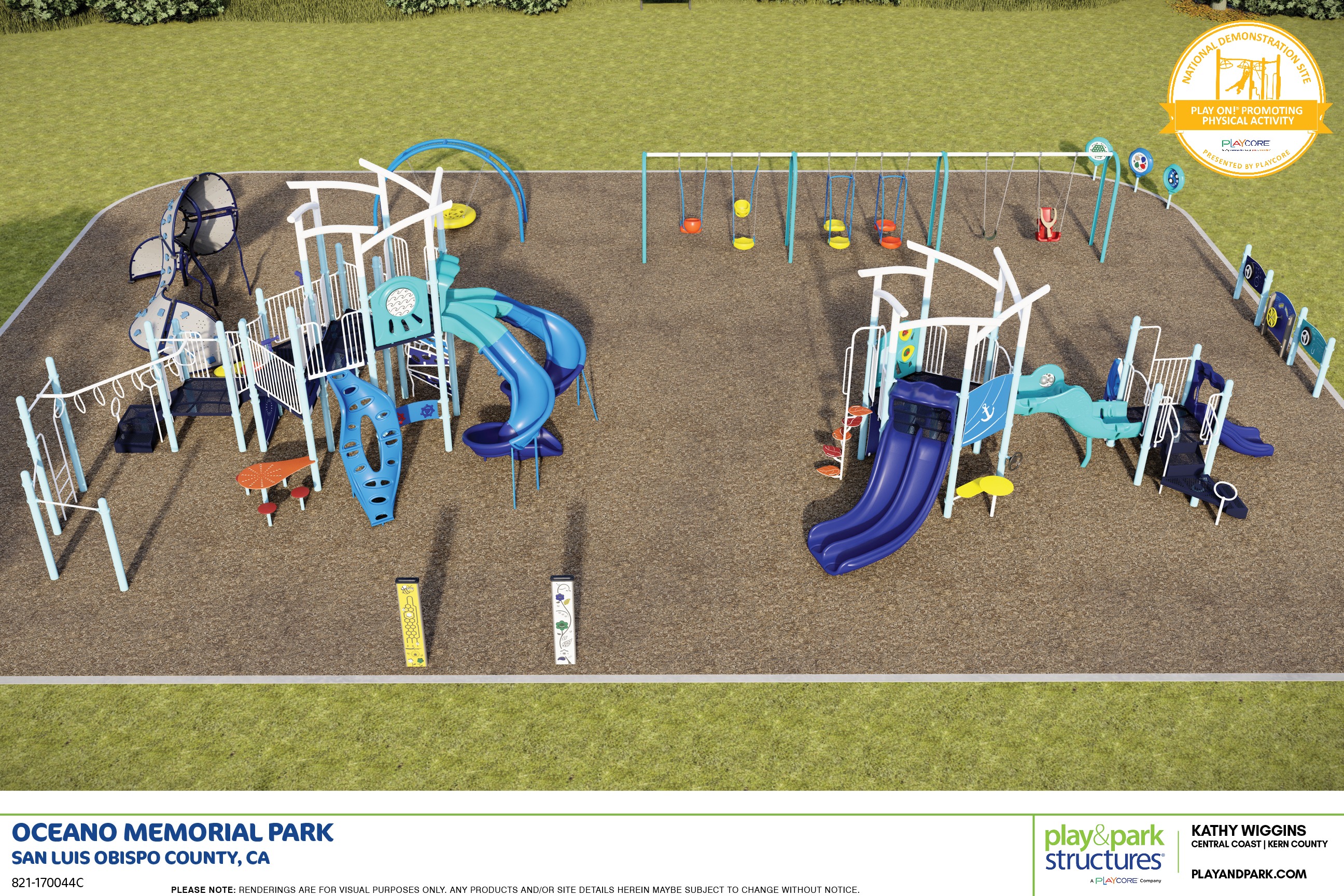 a rendering of the new play structure