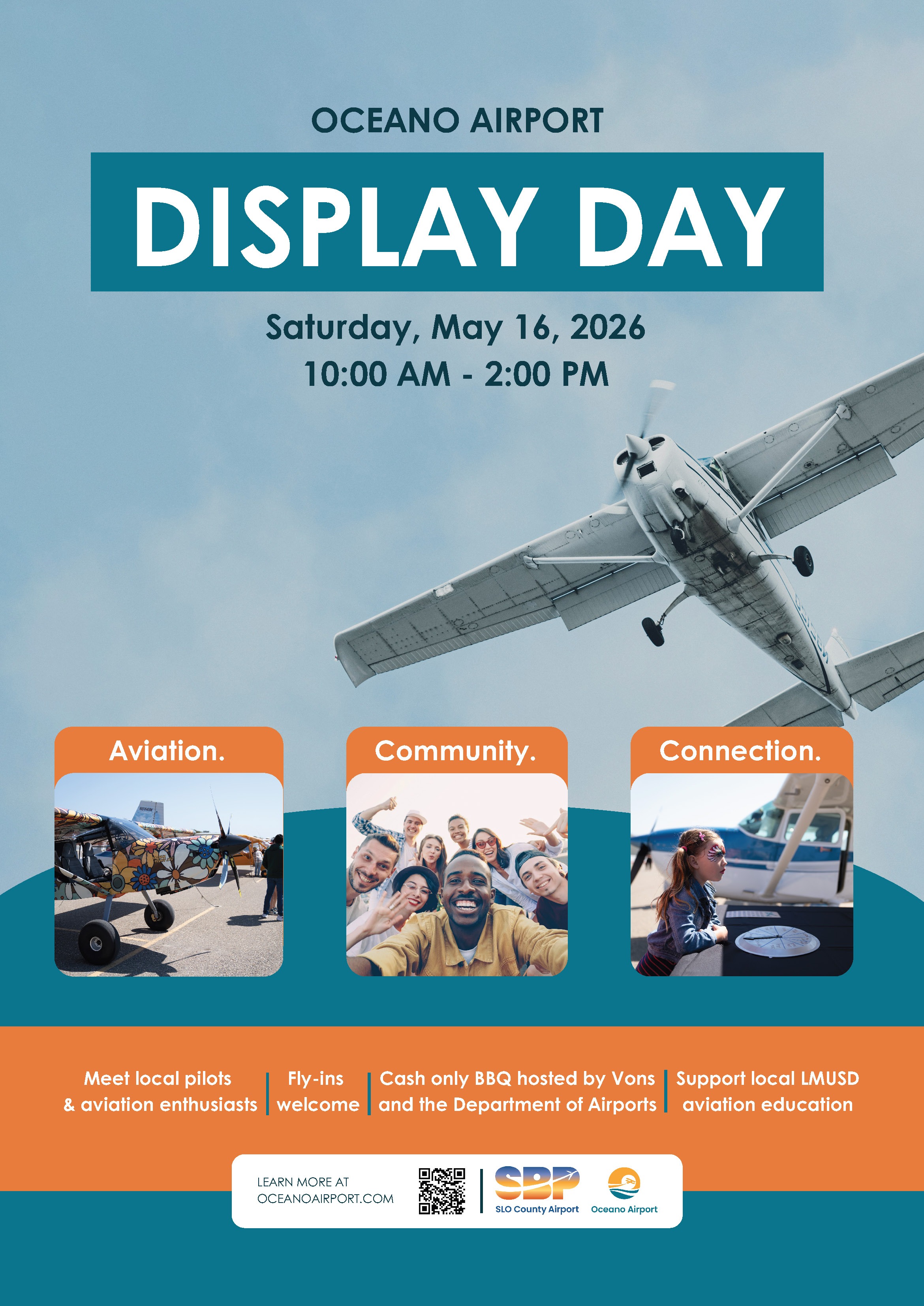 Poster containing Display Day event information.