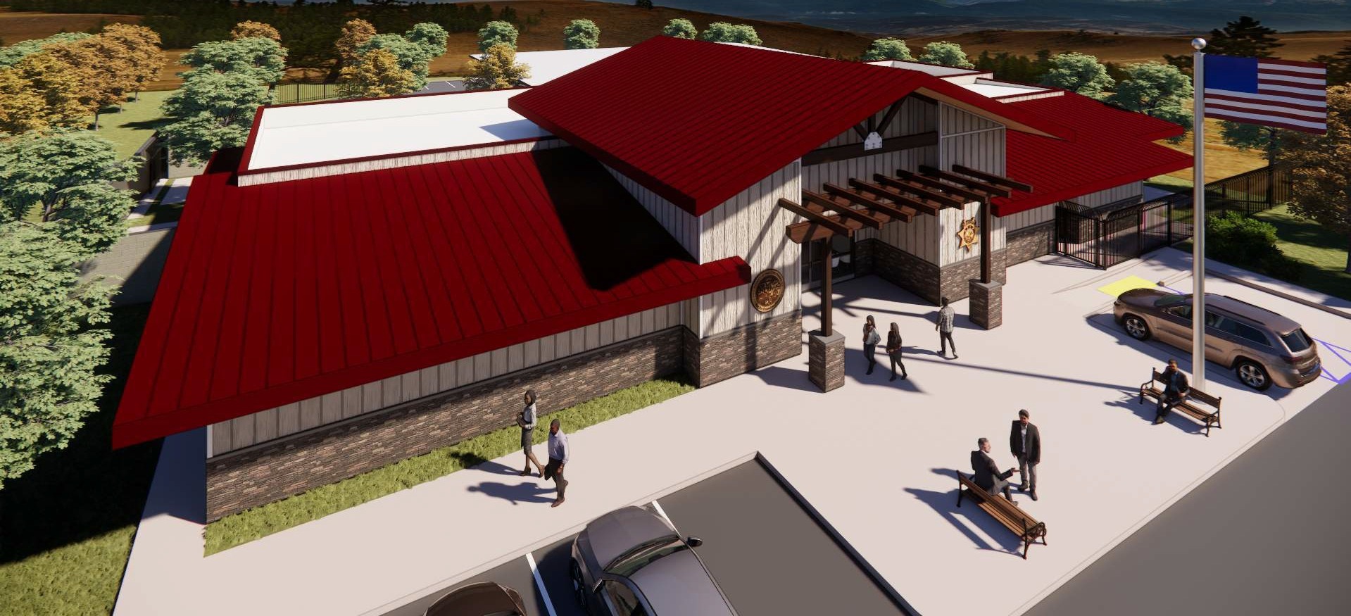 A rendering of the Sheriff Substation project in Nipomo