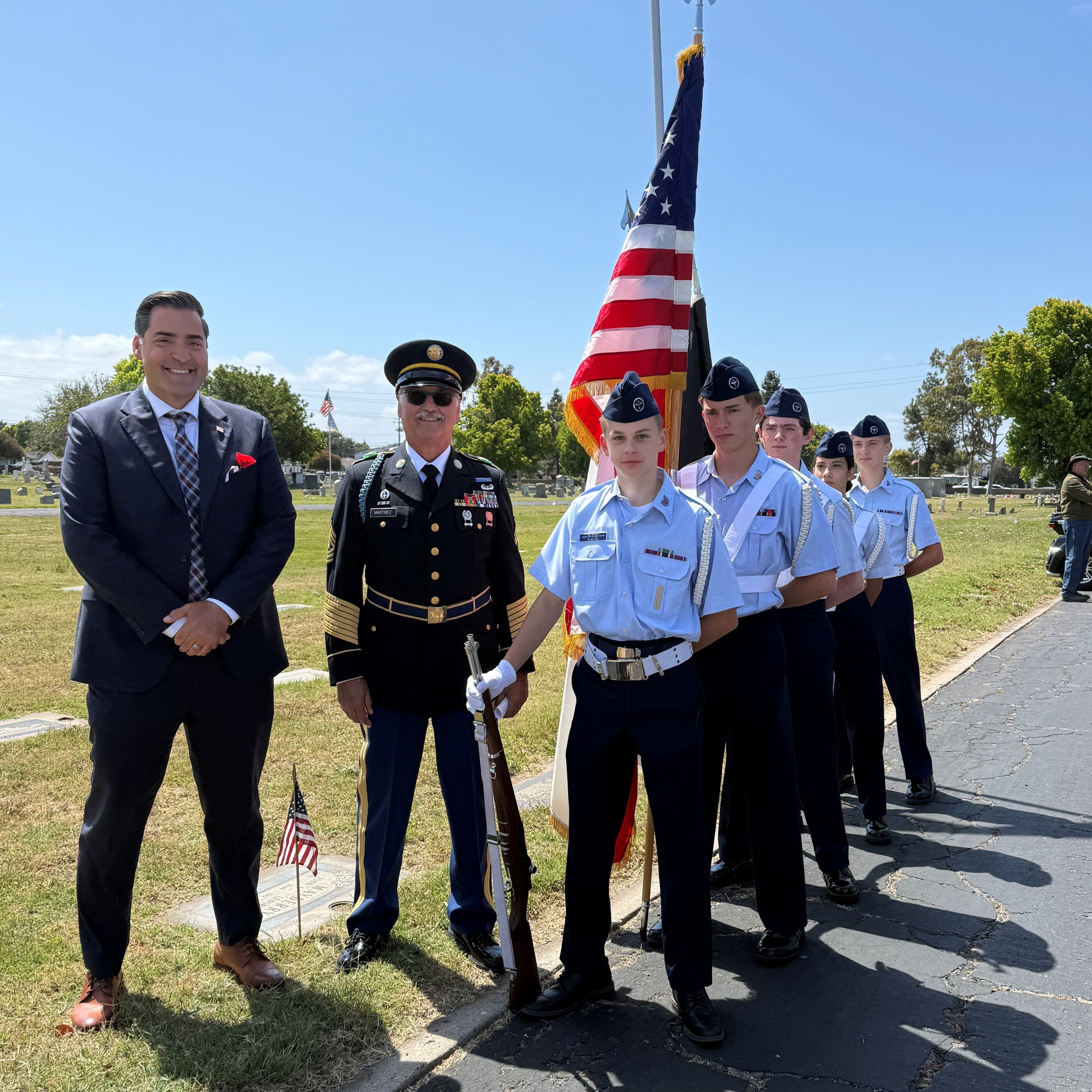 Supervisor Paulding attending the Memorial Day Ceremony at the Arroyo Grande Cemetery